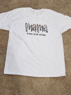 Athletic Works White "Mama" Graphic Tee